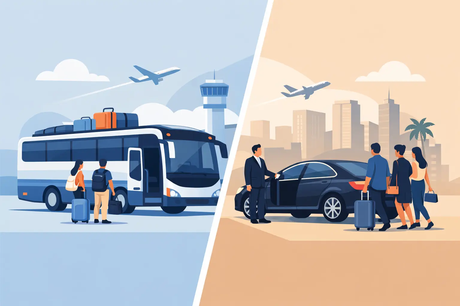 Airport Shuttle Versus Private Transfer