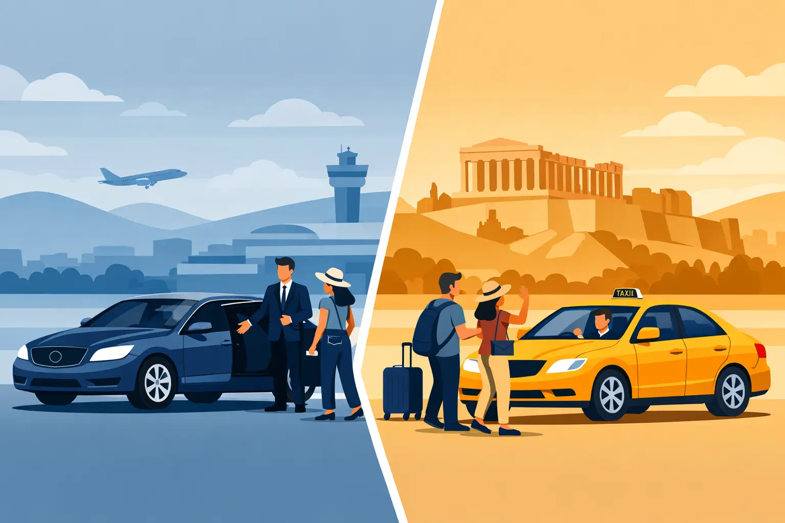 Private Transfer Versus Taxi Athens