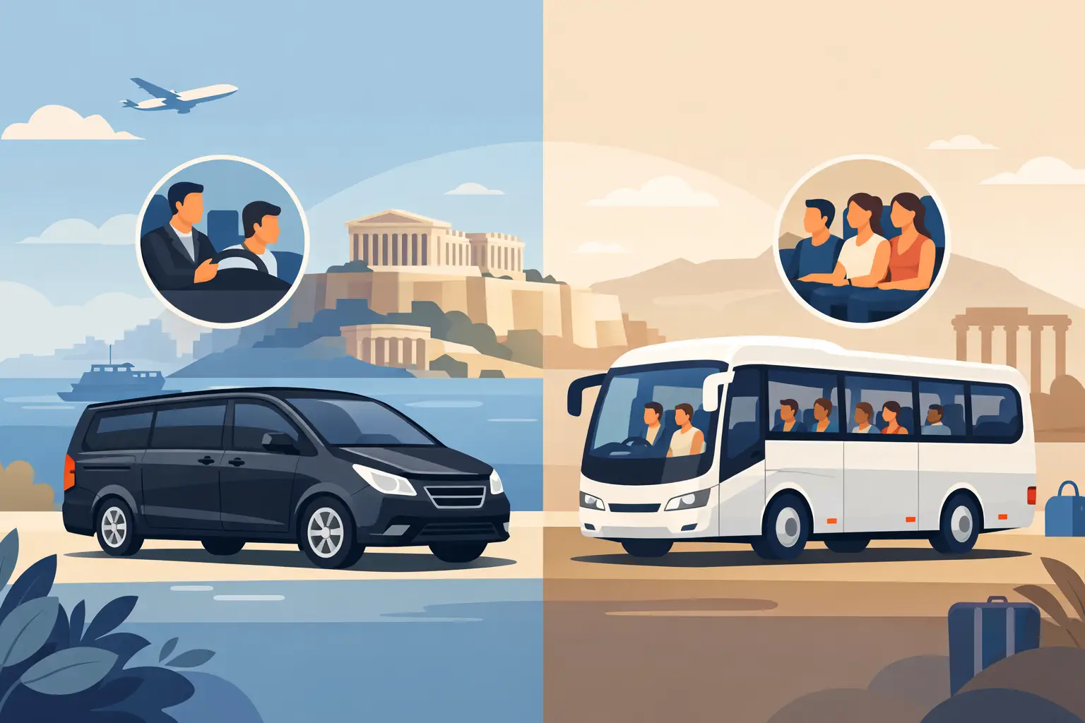 Minivan Transfer vs Minibus for Athens Groups