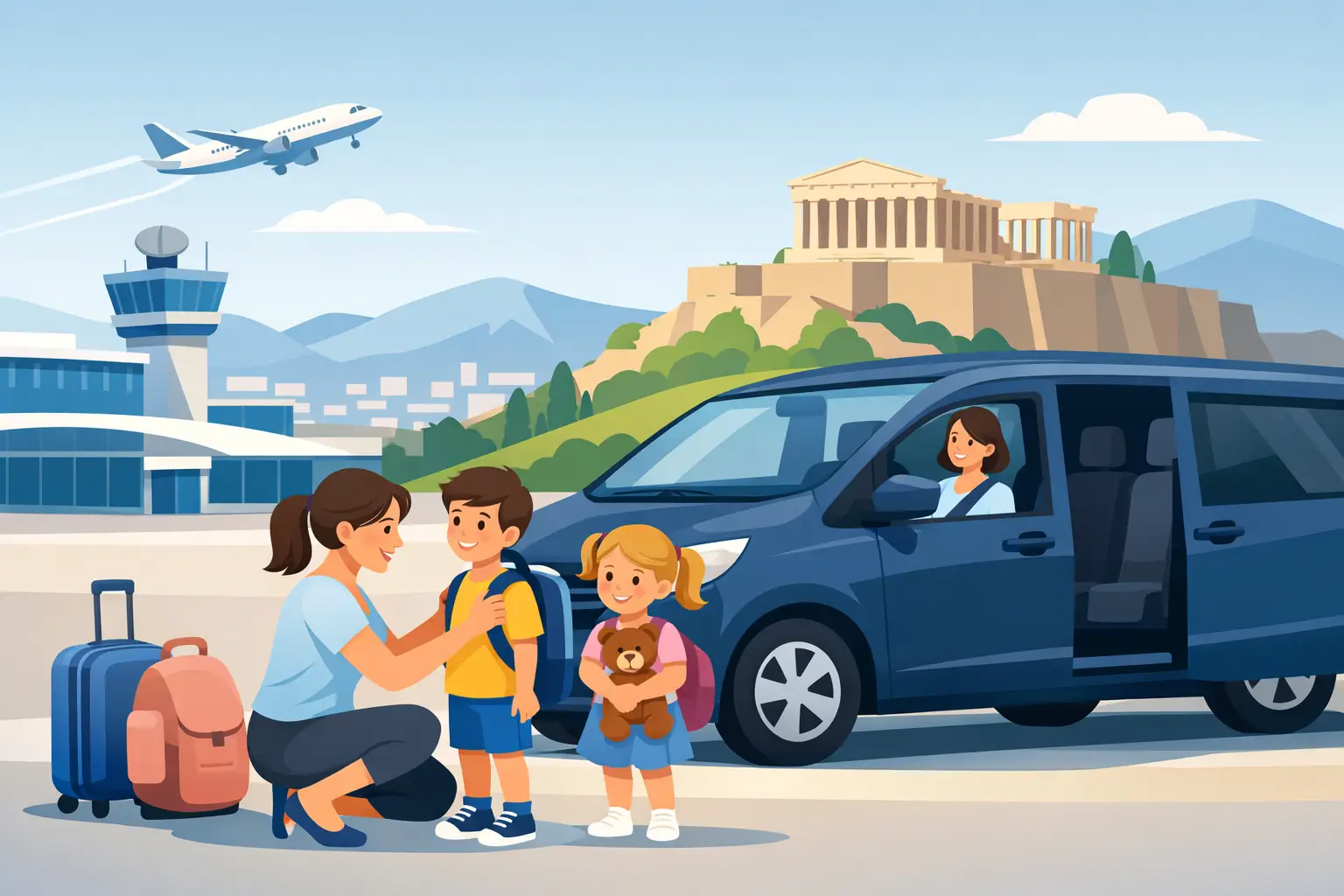 Safe Airport Transfer for Children in Athens