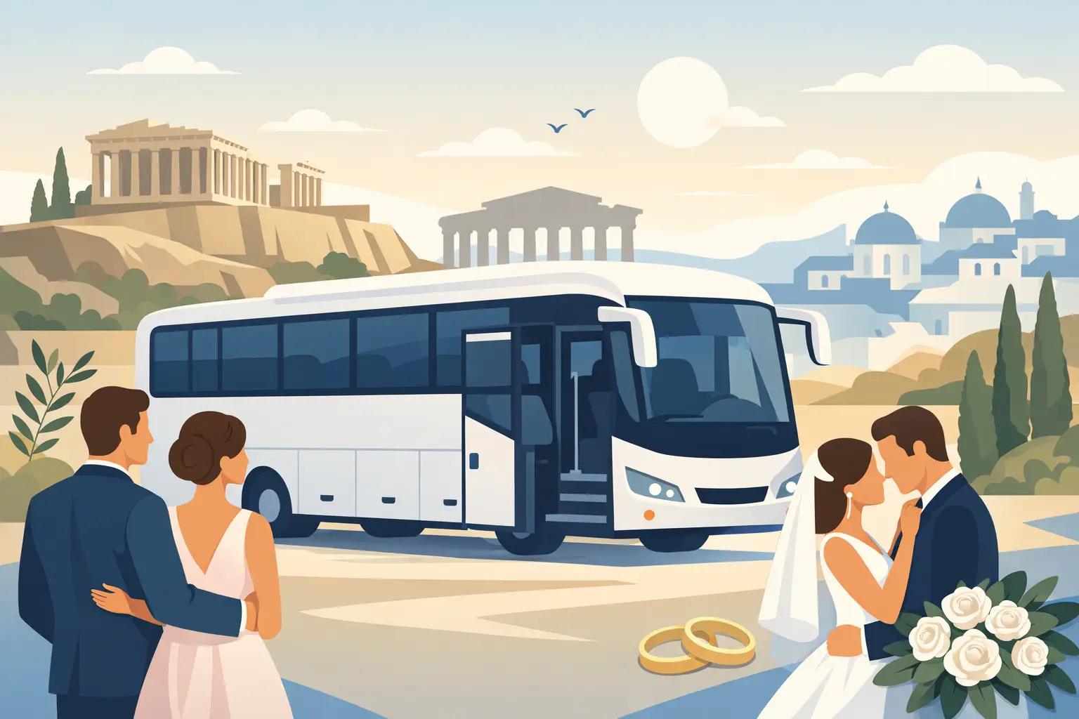 Wedding Guest Shuttle Planning for Athens Events