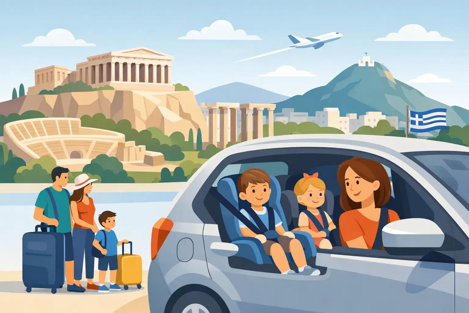 Athens Child Seat Transport for Family Travel