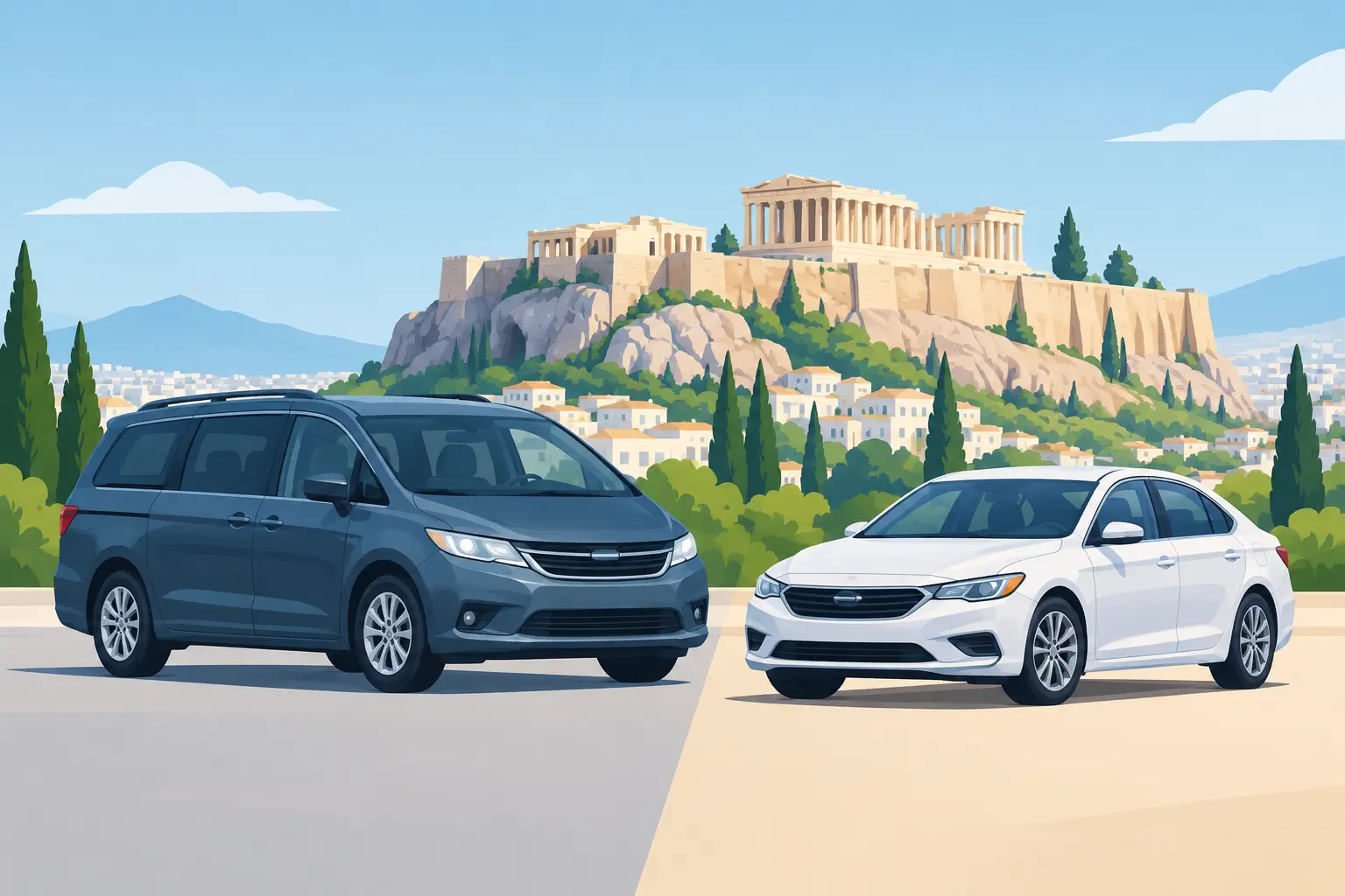 Minivan Versus Sedan Travel for Athens Trips